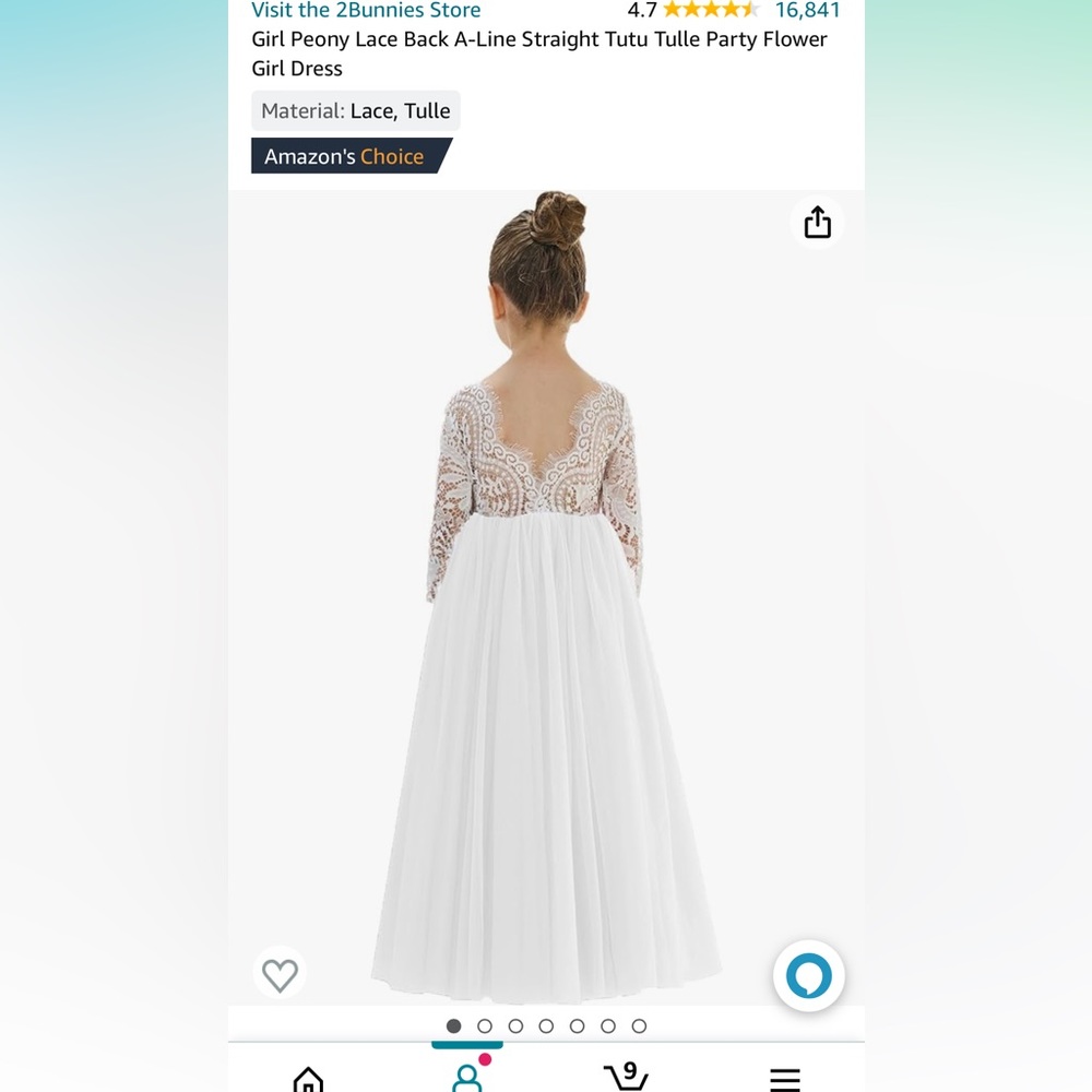Flower girl lace dress